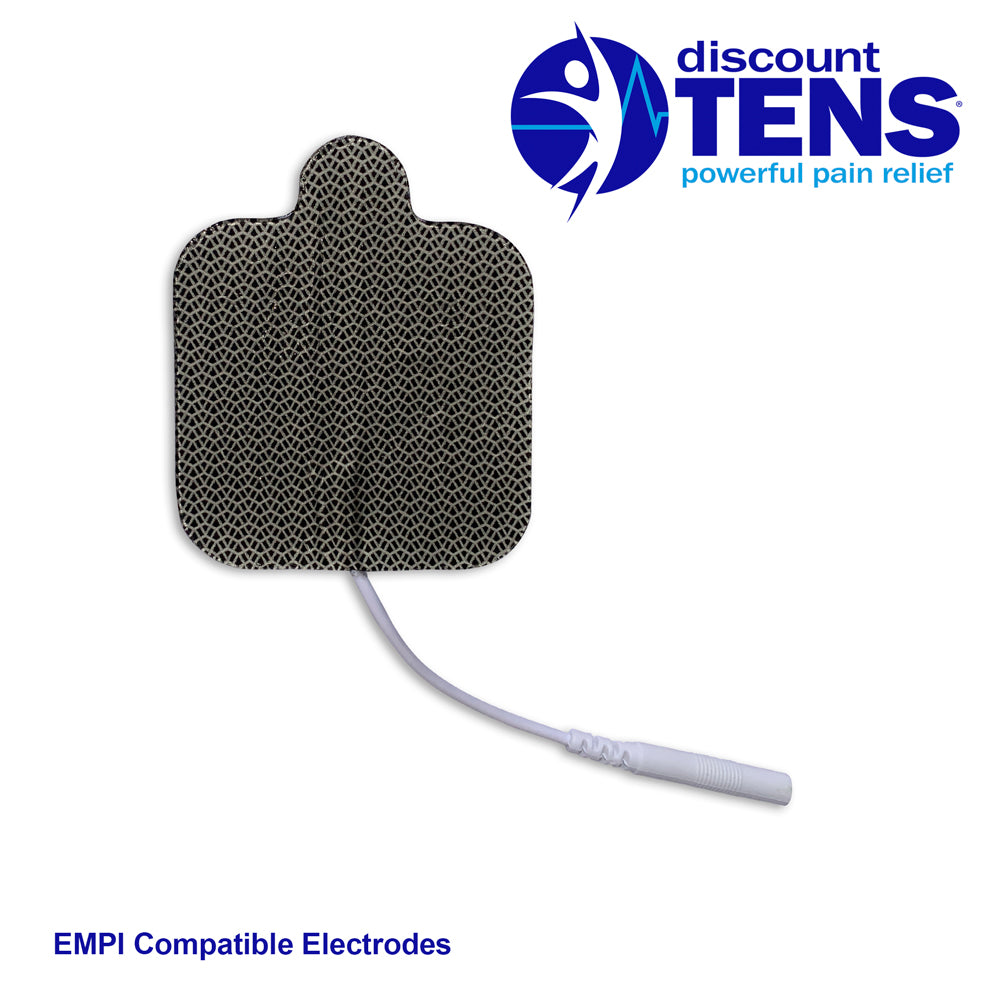 TENS Wired Electrodes Compatible with TENS 7000, TENS 3000 - 20 Premium  2x2 Wired Replacement Pads for TENS Units - Discount TENS Brand 